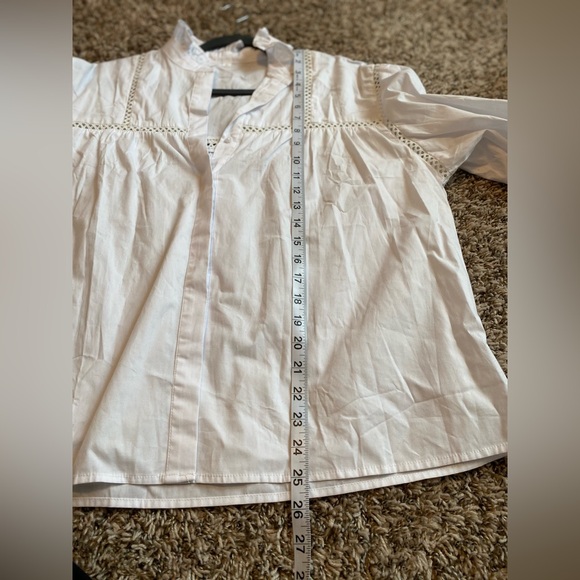 Shein white preppy oversized dressy layering shirt S - Picture 9 of 9